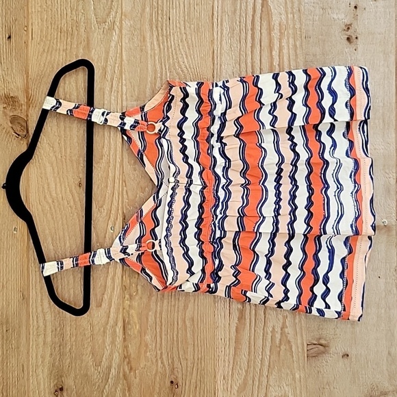 Anthropologie Lilka Size Small Orange, Blue, and White Tank Top - Picture 6 of 8